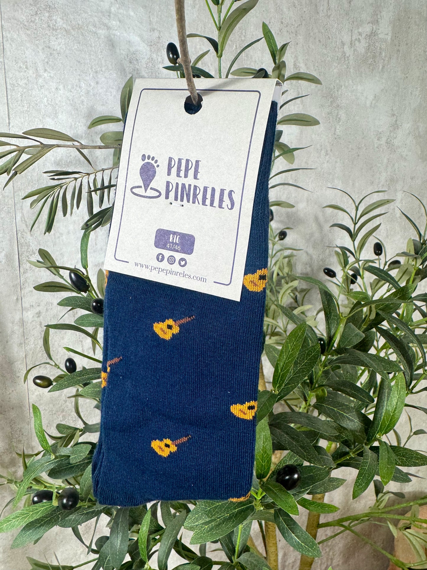Calcetines guitarra azul