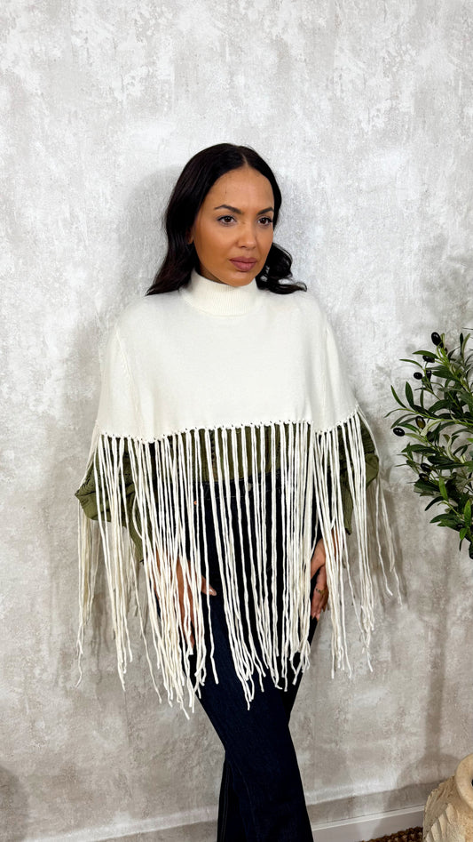 Poncho flecos