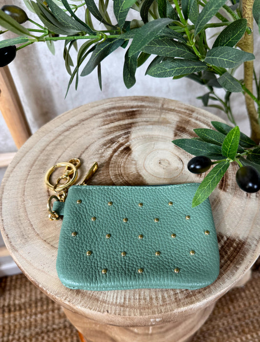 Monedero verde agua